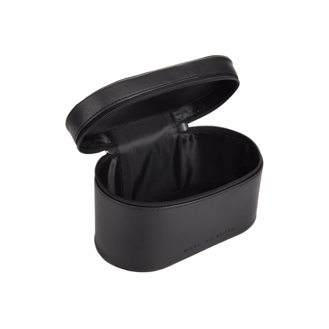 The beauty case black oval toiletry bag